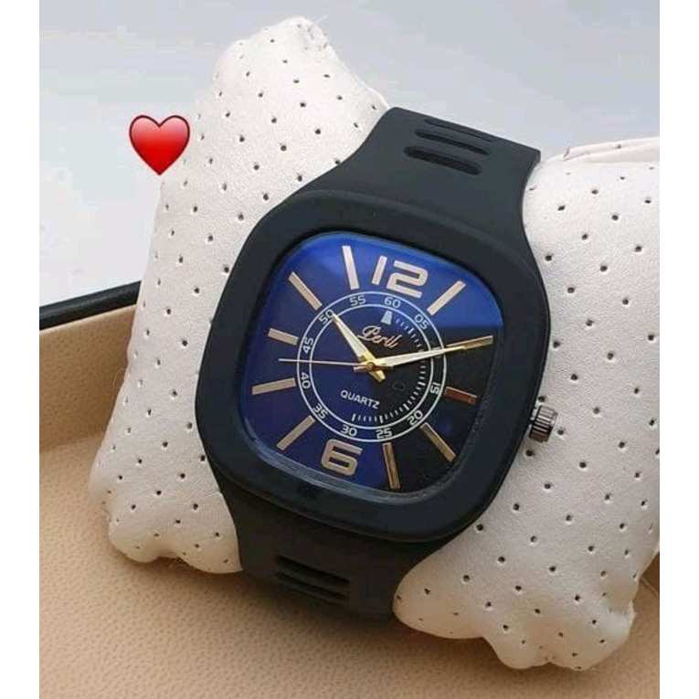 classic silicone wrist watch for men