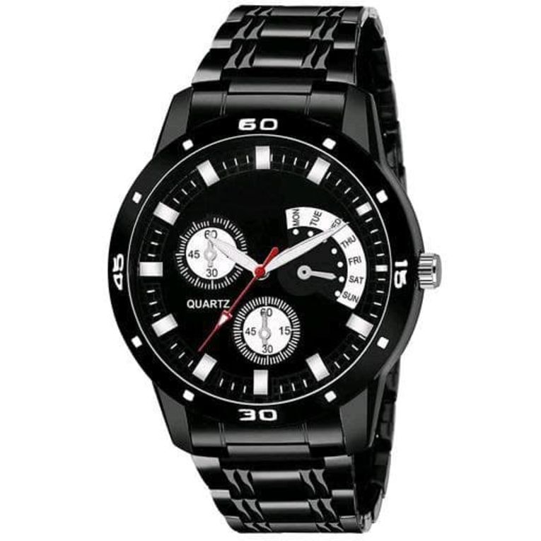 Classy Stainless Steel Watch For Men Black