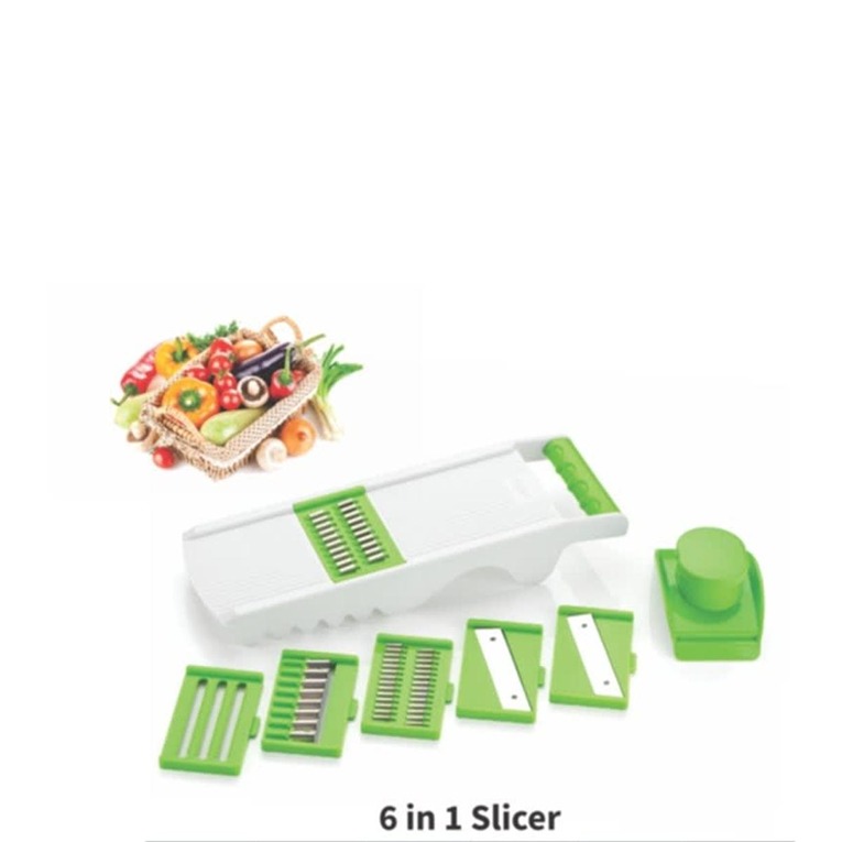 Plastic 6 in 1 Vegetable Slicer with Holder
