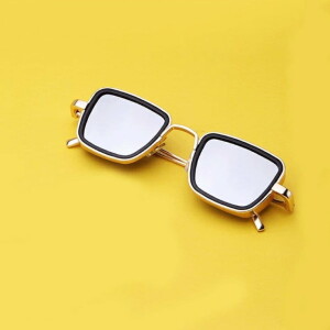 Trendy Metal Square Sunglass For Men And Boys, Grey